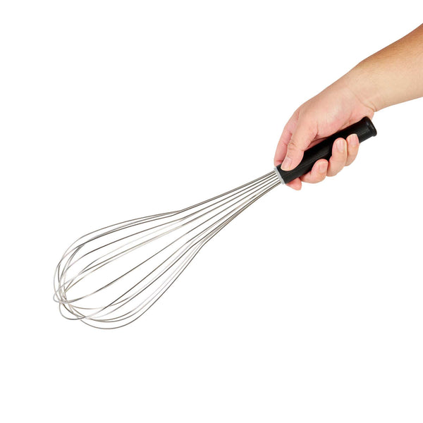 Restaurantware Met Lux Stainless Steel Piano Whisk - With Plastic Comfort Handle - 18" - 1 Count Box