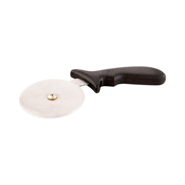 Restaurantware Met Lux Stainless Steel Pizza Wheel - With Black Plastic Handle - 9 1/2" - 1 Count Box