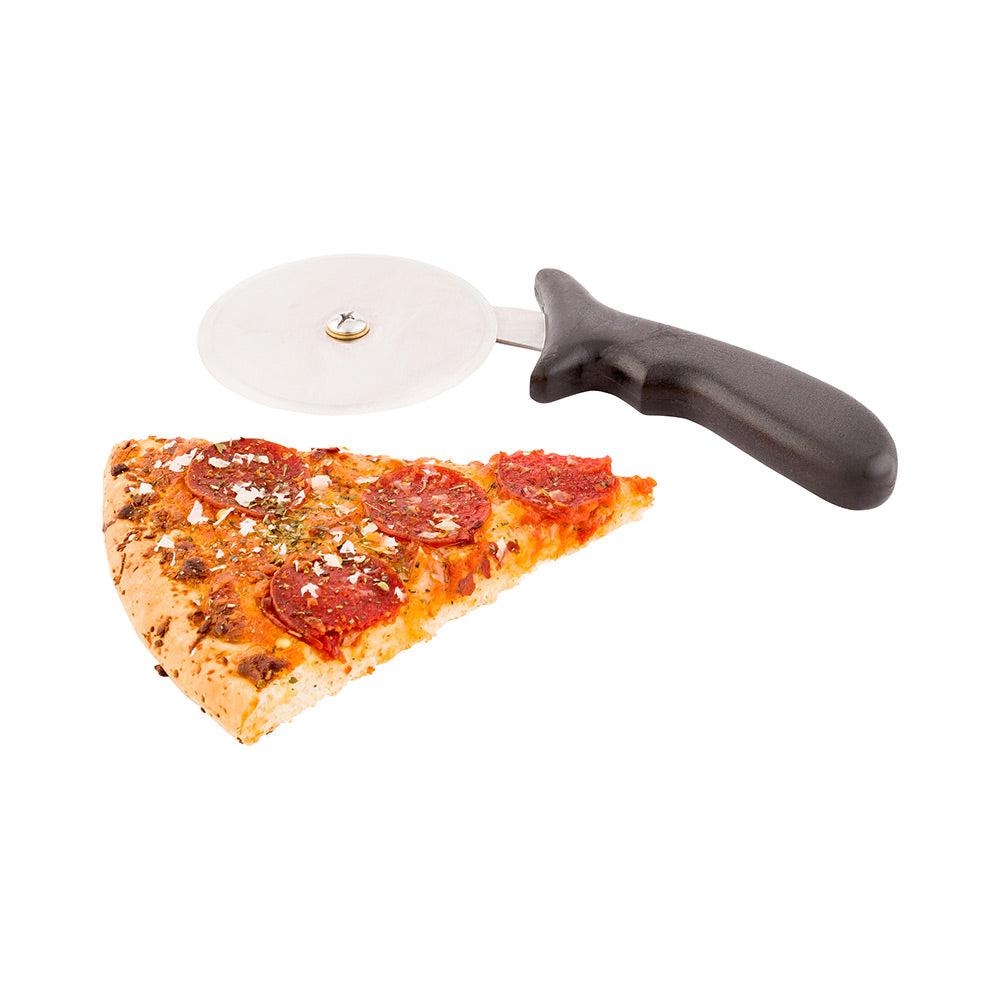 restaurantware Met Lux Stainless Steel Pizza Wheel - with Black Plastic Handle - 9 1/2" - 1 count box