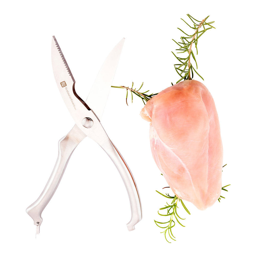 restaurantware Met Lux Stainless Steel Poultry Shears - Commercial Grade - 10" - 1 count box