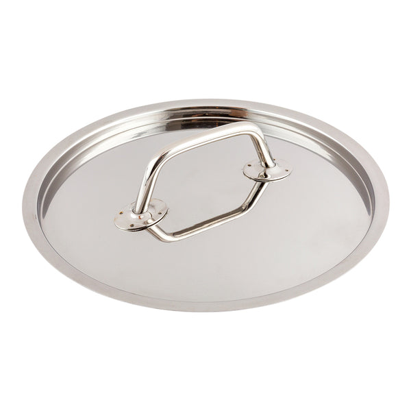Restaurantware Met Lux Stainless Steel Sauce Pan Lid - Fits 3.5 Qt - 1 Count Box