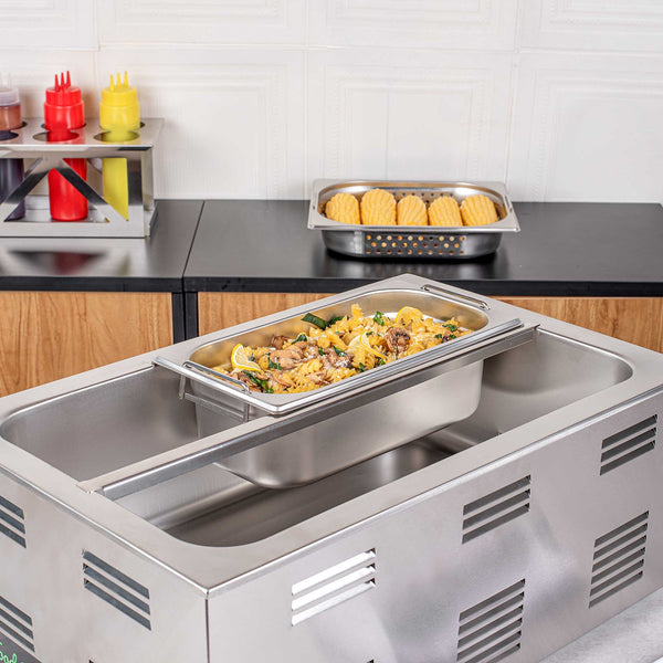 Restaurantware Met Lux Stainless Steel Standard Adapter Bar - For Steam Table - 20 1/2" - 1 Count Box