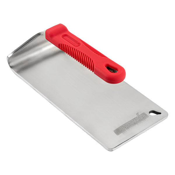 Restaurantware Met Lux Stainless Steel Steak Weight - With Silicone Handle - 8 1/2" X 4 1/4" - 1 Count Box