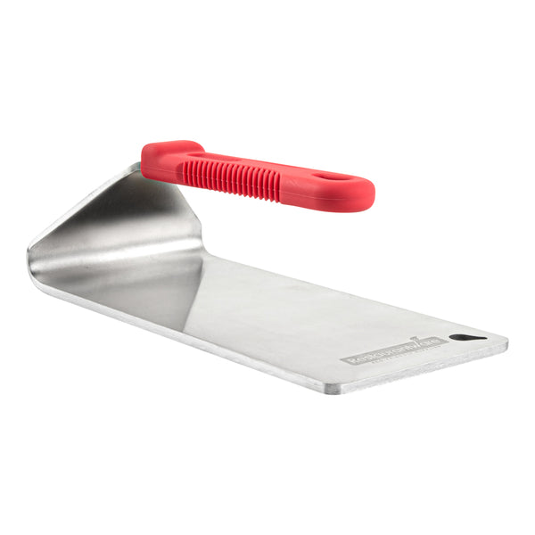 Restaurantware Met Lux Stainless Steel Steak Weight - With Silicone Handle - 8 1/2" X 4 1/4" - 1 Count Box