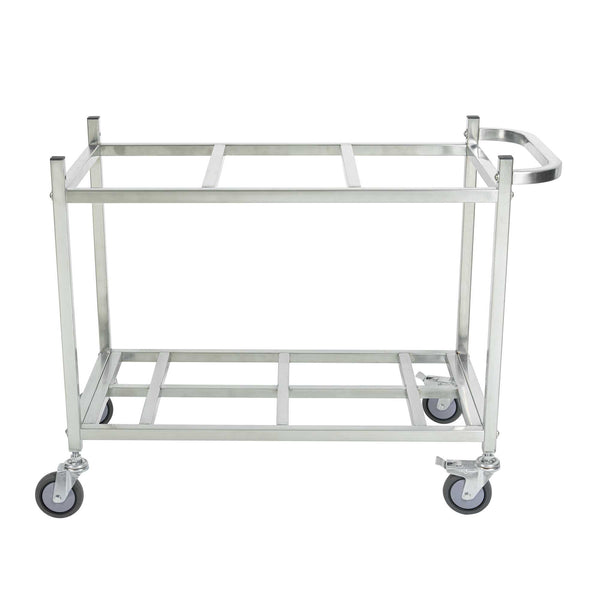 Restaurantware Met Lux Stainless Steel Triple Ingredient Bin Cart - Fits Three 10-Gallon Bins - 36 1/2" X 17" X 28 3/4" - 1 Count Box