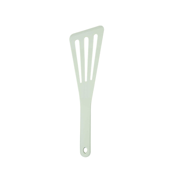 Restaurantware Met Lux Teal Silicone High Temperature Slotted Turner / Spatula - 12 1/4" - 1 Count Box