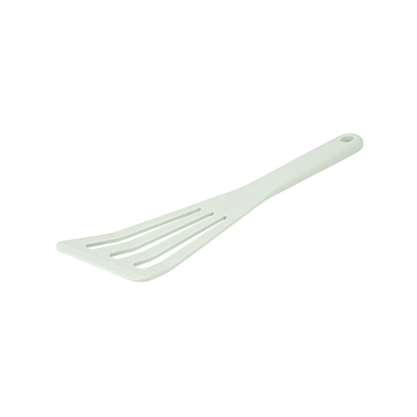 Restaurantware Met Lux Teal Silicone High Temperature Slotted Turner / Spatula - 12 1/4" - 1 Count Box
