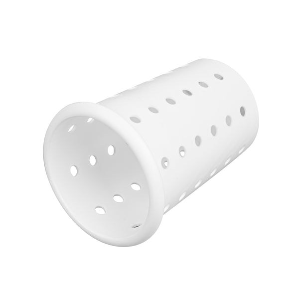 Restaurantware Met Lux White Perforated Plastic Flatware Cylinder - 1 Count Box