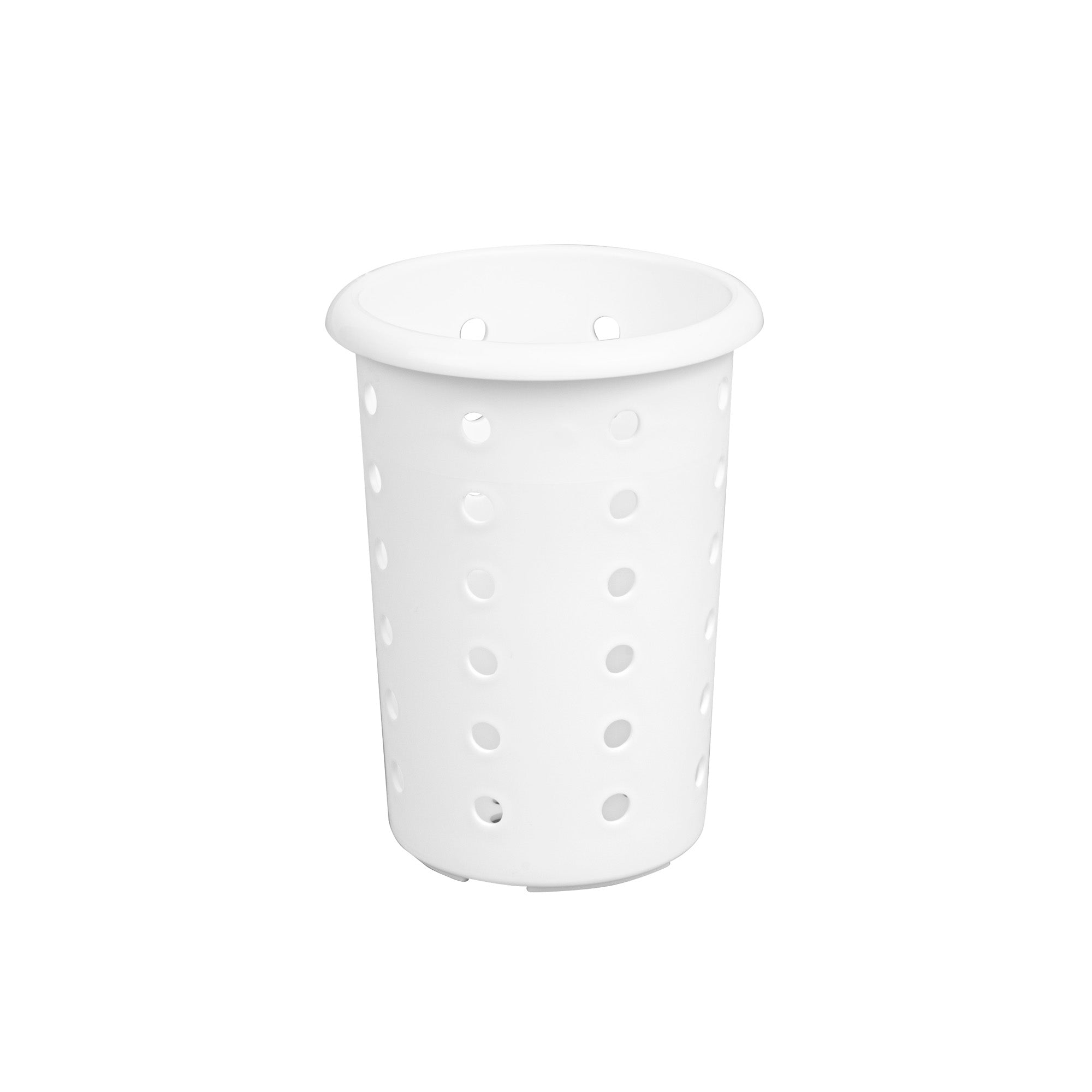 restaurantware Met Lux White Perforated Plastic Flatware Cylinder - 1 count box