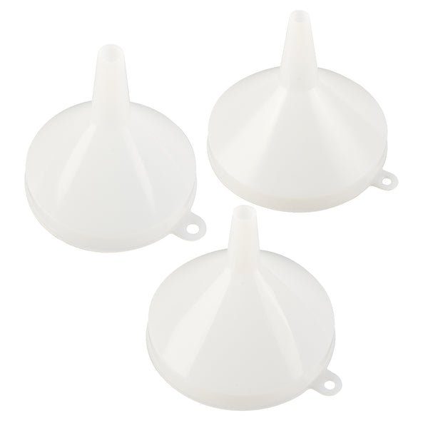 Restaurantware Met Lux White Plastic Funnel Set - 3-Piece - 1 Count Box
