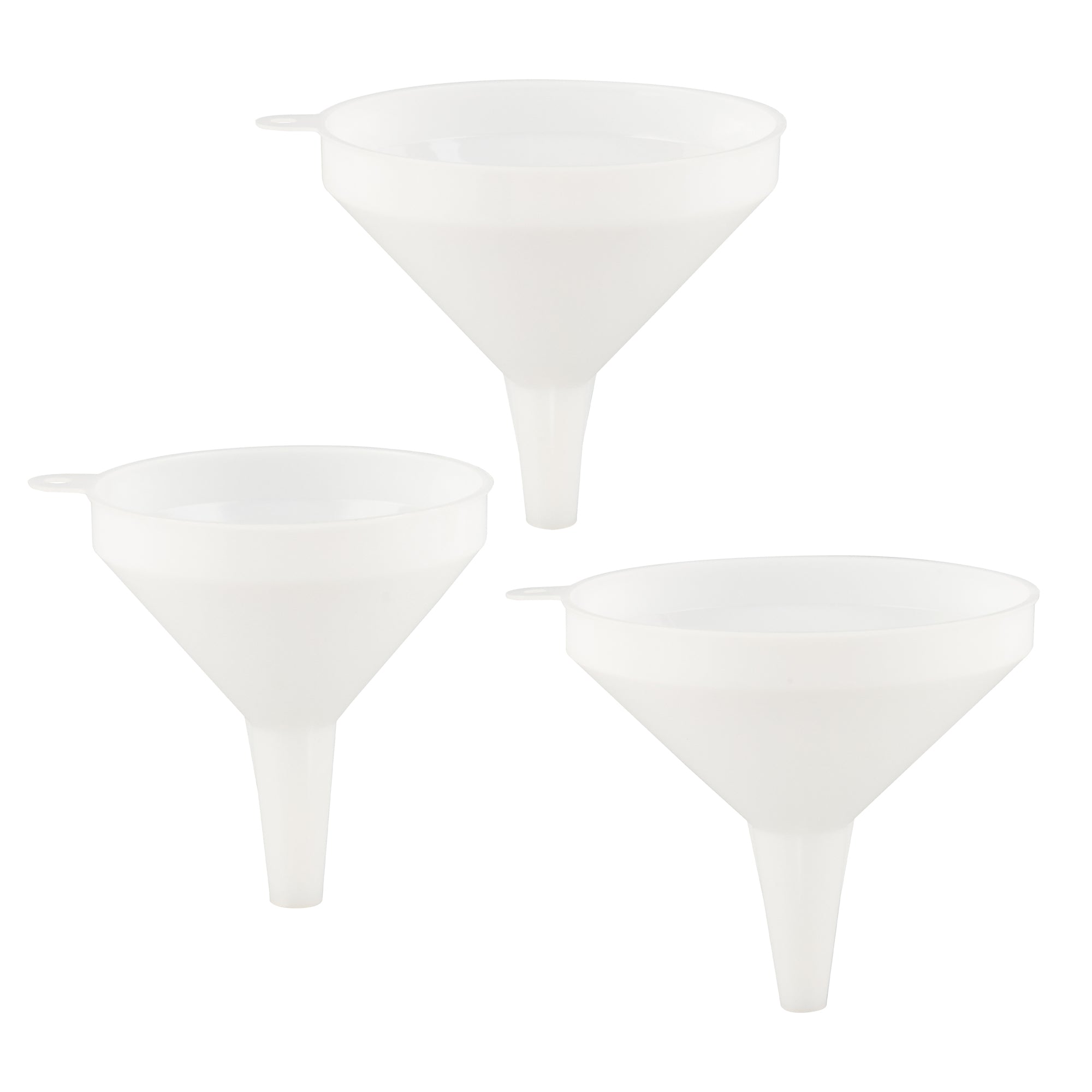 restaurantware Met Lux White Plastic Funnel Set - 3-Piece - 1 count box