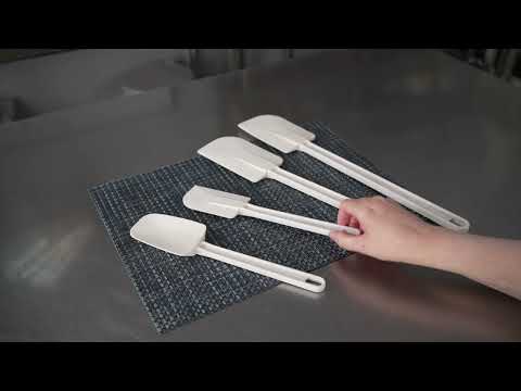 Restaurantware Met Lux White Rubber Spatula - Flat - 14" - 1 Count Box