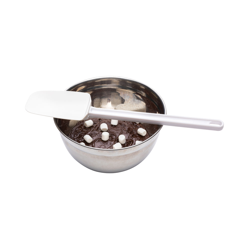 restaurantware Met Lux White Rubber Spatula - Spoon-Shaped - 10" - 1 count box