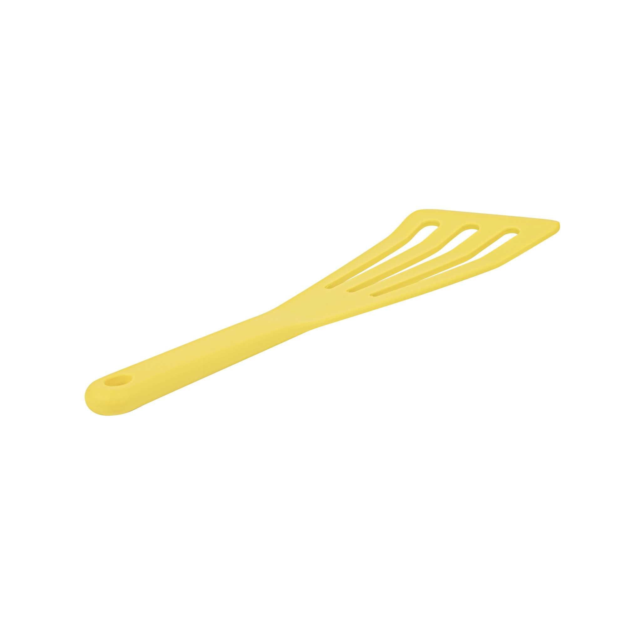 restaurantware Met Lux Yellow Silicone High Temperature Slotted Turner / Spatula - 12 1/4" - 1 count box