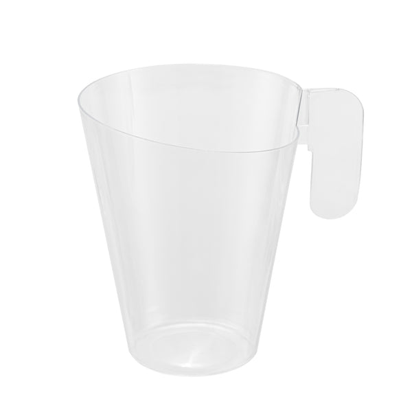 Restaurantware Mini Serve 2 Oz Clear Plastic Cup - With Handle - 2 3/4" X 2 3/4" X 3 1/4" - 100 Count Box