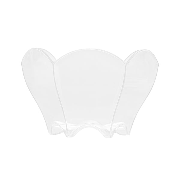 Restaurantware Mini Serve 2 Oz Clear Plastic Flower Cup - 2 3/4" X 2 1/2" X 1 3/4" - 100 Count Box
