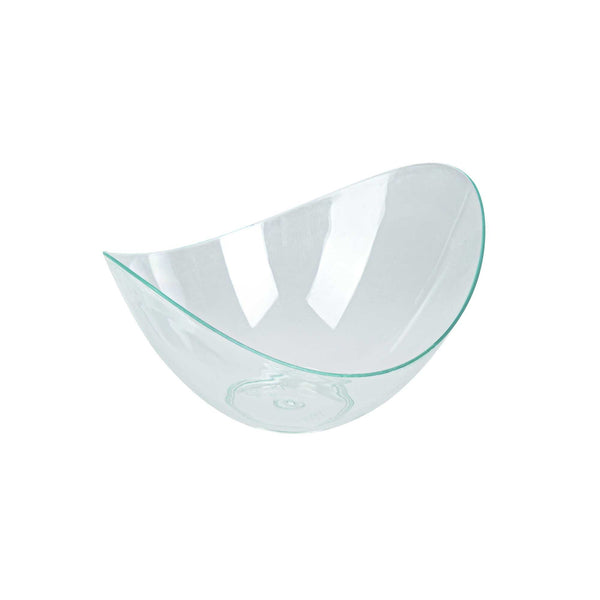 Restaurantware Mini Serve 2 Oz Oval Seagreen Plastic Alato Tasting Dish - 3 1/2" X 2 3/4" X 1 3/4" - 100 Count Box