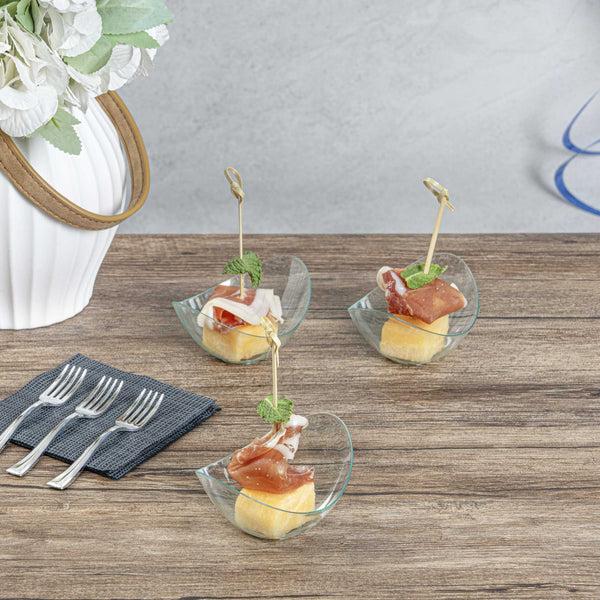 Restaurantware Mini Serve 2 Oz Oval Seagreen Plastic Alato Tasting Dish - 3 1/2" X 2 3/4" X 1 3/4" - 100 Count Box