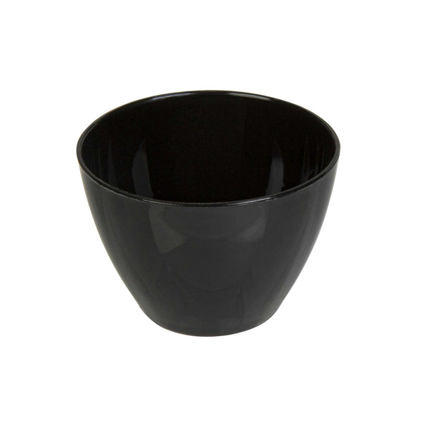 Restaurantware Mini Serve 2 Oz Round Black Plastic Mini Tasting Bowl - 2" X 2" X 1 1/2" - 100 Count Box