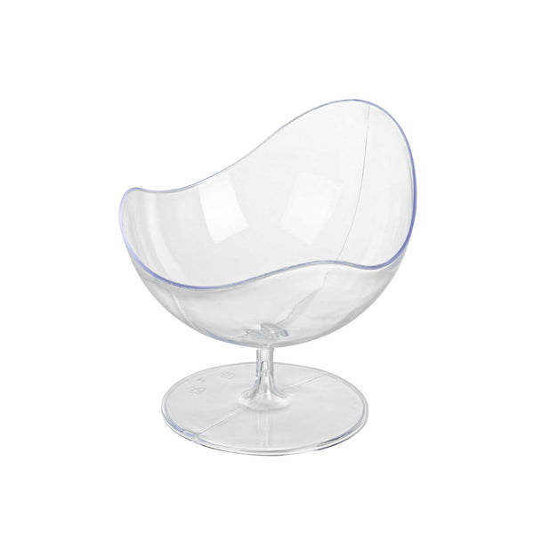 Restaurantware Mini Serve 2 Oz Round Clear Plastic Ball Chair - 2 3/4" X 2 3/4" X 2 3/4" - 100 Count Box
