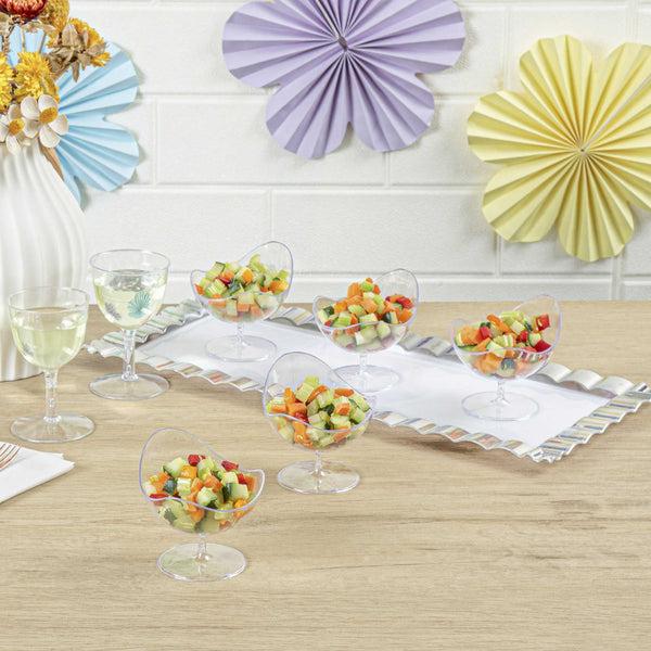 Restaurantware Mini Serve 2 Oz Round Clear Plastic Ball Chair - 2 3/4" X 2 3/4" X 2 3/4" - 100 Count Box