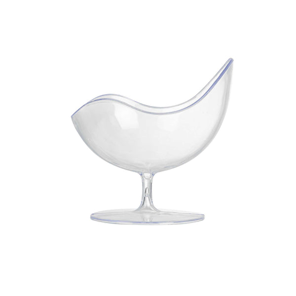Restaurantware Mini Serve 2 Oz Round Clear Plastic Ball Chair - 2 3/4" X 2 3/4" X 2 3/4" - 100 Count Box