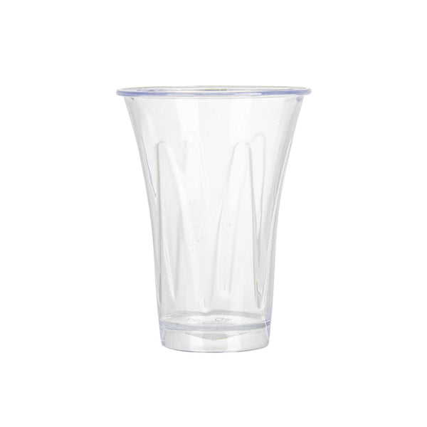 Restaurantware Mini Serve 2 Oz Round Clear Plastic Mini Trumpet Cup - 2" X 2" X 2 1/2" - 100 Count Box