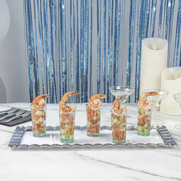 Restaurantware Mini Serve 2 Oz Round Seagreen Plastic Cannello Shot Glass - 1 1/2" X 1 1/2" X 3" - 100 Count Box