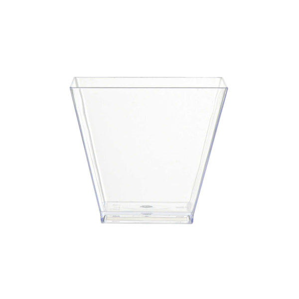 Restaurantware Mini Serve 2 Oz Square Clear Plastic Mini Kova Cup - 2" X 2" X 1 3/4" - 300 Count Box