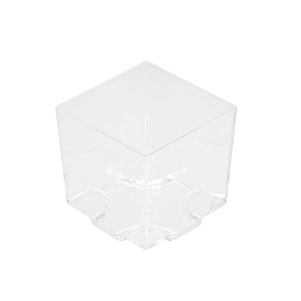 Restaurantware Mini Serve 2 Oz Square Clear Plastic Quadrato Cup - 1 3/4" X 1 3/4" X 1 1/2" - 100 Count Box