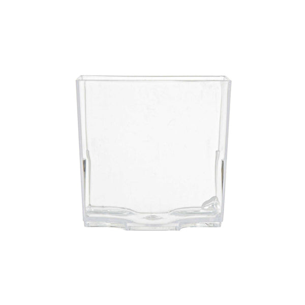 Restaurantware Mini Serve 2 Oz Square Clear Plastic Quadrato Cup - 1 3/4" X 1 3/4" X 1 1/2" - 100 Count Box