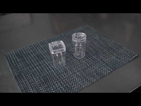 Restaurantware Mini Serve 3 Oz Clear Plastic Nostalgic Mason Jar - With Clamp Lid - 2 1/4" X 1 3/4" X 3 1/4" - 100 Count Box