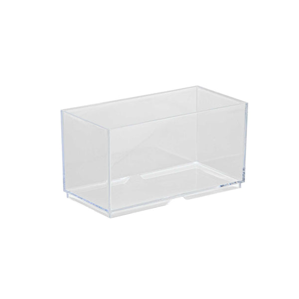 Restaurantware Mini Serve 3 Oz Rectangle Clear Plastic Dessert Cup - Stackable - 2 3/4" X 1 1/2" X 1 1/2" - 100 Count Box
