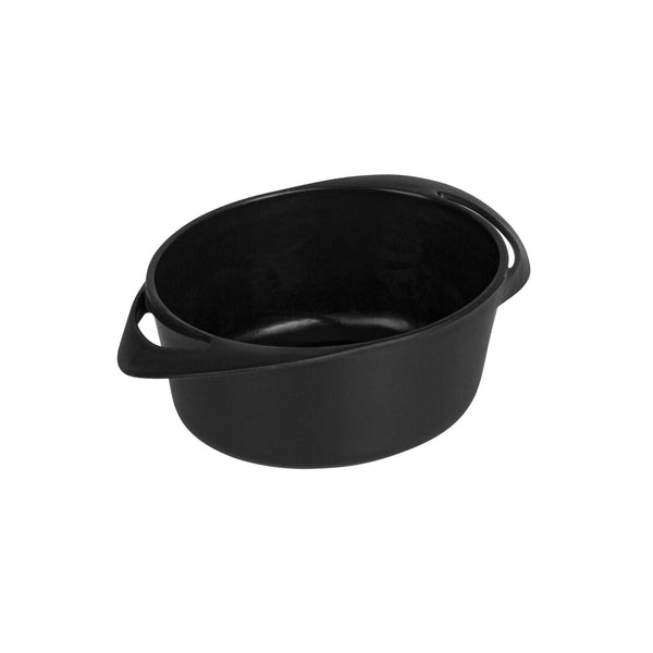 Restaurantware Mini Serve 3 Oz Round Black Plastic Mini Infinity Pot - 3 3/4" X 2 1/2" X 1 1/4" - 100 Count Box