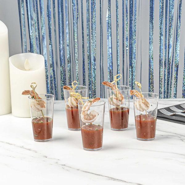 Restaurantware Mini Serve 3 Oz Round Clear Plastic Mini Parfait Glass - 2" X 2" X 2 1/2" - 100 Count Box