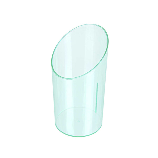 Restaurantware Mini Serve 3 Oz Round Seagreen Plastic Incline Shot Glass - 2" X 2" X 3 1/4" - 100 Count Box