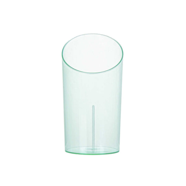 Restaurantware Mini Serve 3 Oz Round Seagreen Plastic Incline Shot Glass - 2" X 2" X 3 1/4" - 100 Count Box