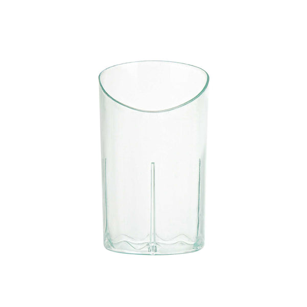 Restaurantware Mini Serve 3 Oz Seagreen Plastic Triangolo Shot Glass - 1 3/4" X 1 3/4" X 3" - 100 Count Box
