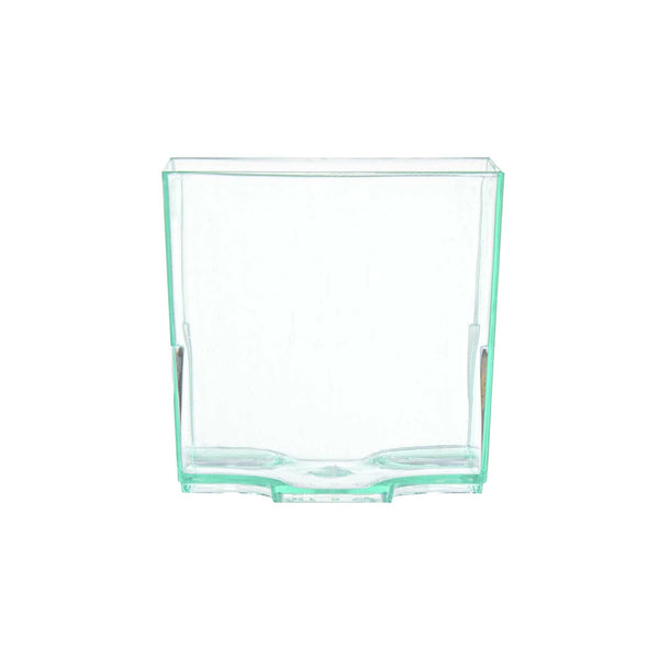 Restaurantware Mini Serve 3 Oz Square Seagreen Plastic Quadrato Cup - 1 3/4" X 1 1/2" X 1 3/4" - 100 Count Box