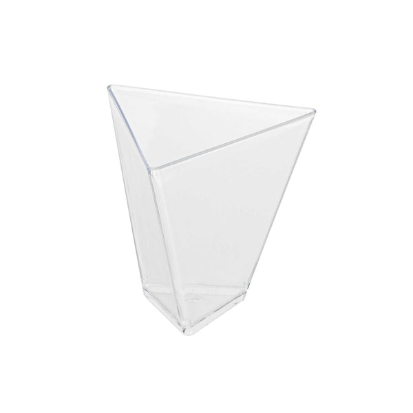 Restaurantware Mini Serve 4 Oz Clear Plastic Torcente Dessert Cup - 3" X 2 1/2" X 2 3/4" - 100 Count Box