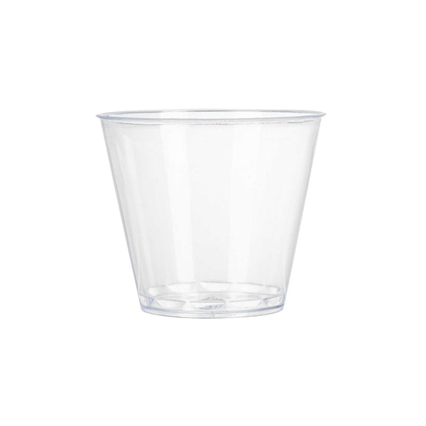 Restaurantware Mini Serve 4 Oz Round Clear Plastic Arco Dessert Cup - 2 1/2" X 2 1/2" X 2 1/4" - 100 Count Box
