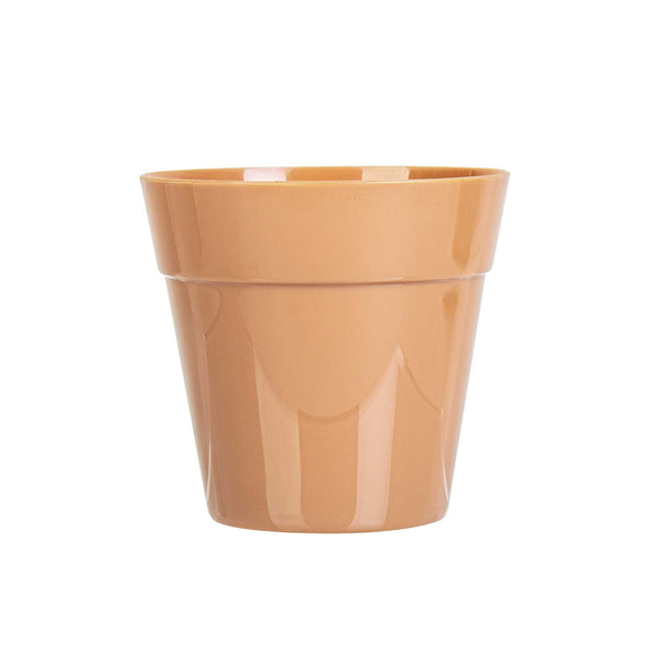 Restaurantware Mini Serve 4 Oz Round Terracotta Plastic Mini Flower Pot - 2 1/2" X 2 1/2" X 2 1/2" - 100 Count Box