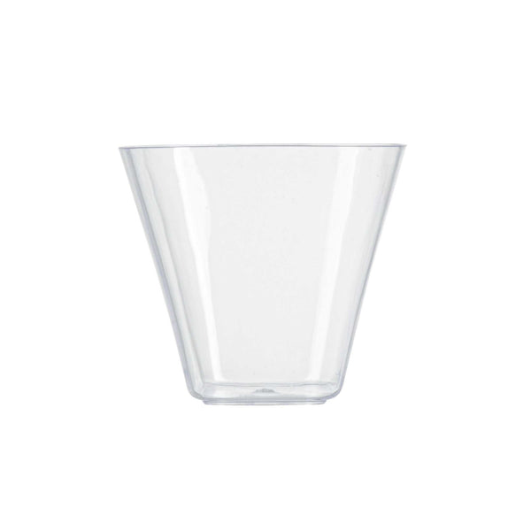 Restaurantware Mini Serve 4 Oz Square Clear Plastic Bellissima Tasting Cup - 2 1/2" X 2 1/2" X 2 1/4" - 100 Count Box
