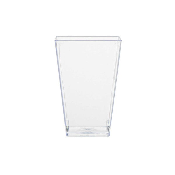 Restaurantware Mini Serve 4 Oz Square Clear Plastic Tall Medium Kova Cup - 2" X 2" X 3" - 320 Count Box