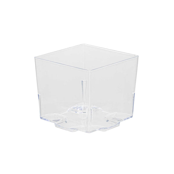 Restaurantware Mini Serve 5 Oz Square Clear Plastic Large Quadrato Cube - 2 1/4" X 2 1/4" X 2 1/4" - 100 Count Box