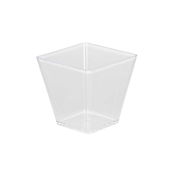 Restaurantware Mini Serve 5 Oz Square Clear Plastic Medium Kova Cup - 2 1/2" X 2 1/2" X 2 1/2" - 100 Count Box