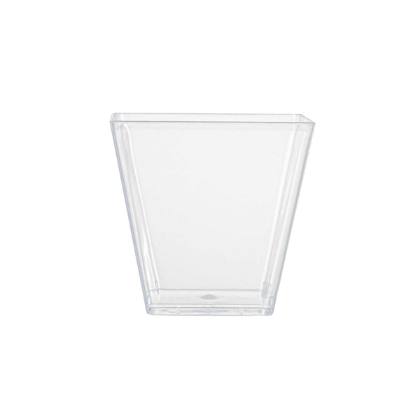 Restaurantware Mini Serve 5 Oz Square Clear Plastic Medium Kova Cup - 2 1/2" X 2 1/2" X 2 1/2" - 100 Count Box