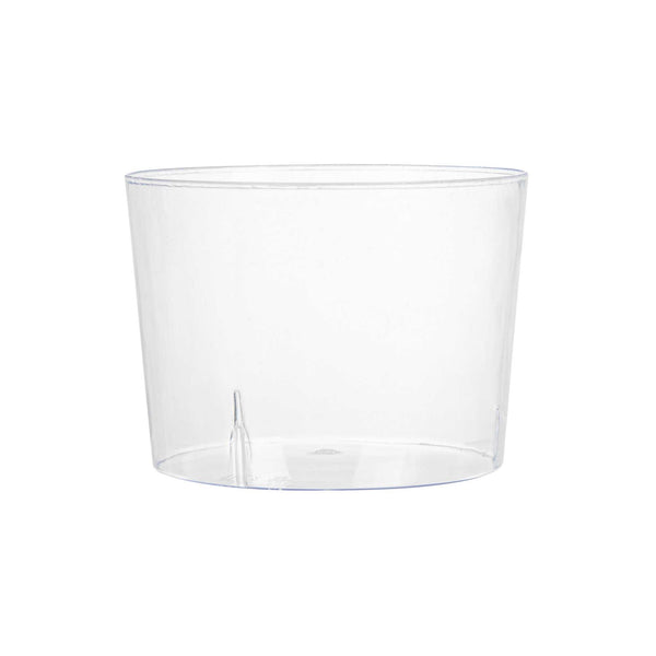 Restaurantware Mini Serve 6 Oz Round Clear Plastic Cylindro Cup - 2 1/4" X 2 1/4" X 3" - 100 Count Box
