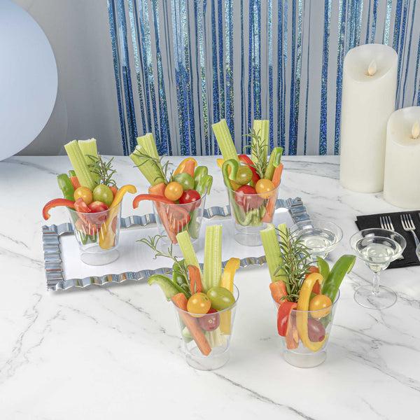 Restaurantware Mini Serve 7 Oz Round Clear Plastic Large Parfait Glass - 3" X 3" X 3 1/2" - 100 Count Box