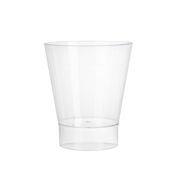 Restaurantware Mini Serve 7 Oz Round Clear Plastic Large Parfait Glass - 3" X 3" X 3 1/2" - 100 Count Box